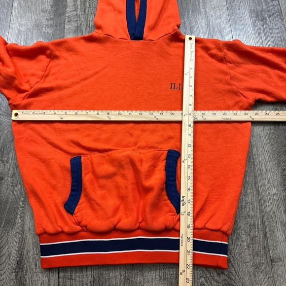 Vintage 80s University of Illinois Hoodie Fighting Illini - Picture 3 of 6